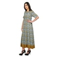 thumbnail image 2 of Moomaya Robe Plissée Imprimée Tunique à Manches au Coude Tenue d'Été Kurti pour Femmes, 2 of 5