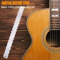 thumbnail image 5 of Regla Con Muescas En El Mástil De La Guitarra Regla Con Muescas En El Mástil De La Guitarra Herramienta de medición de borde recto de diapasón de regla con muescas de cuello de guitarra plateada, 5 of 5