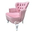 thumbnail image 2 of Sillon Vintage Individual Rosa Claro Terciopelo, 2 of 3