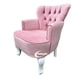 thumbnail image 2 of Sillon Vintage Individual Rosa Claro Terciopelo, 2 of 3