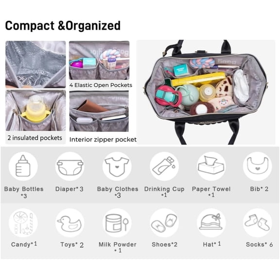 Small Diaper Bag Tote Crossbody, Medium Baby Bag Convertible Backpack for Women Diaper Purse