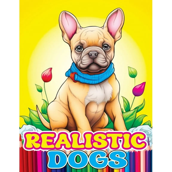 Realistic Dog: A Coloring Book of Adorable and Lovable Dog Breeds - Chihuahua, French Bulldog, Dachshund for Stress Reli, (Paperback)