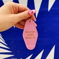 thumbnail image 5 of GETBULLISH Positive Vibes Haha JK Motel Keychain in Translucent Pink, 5 of 11