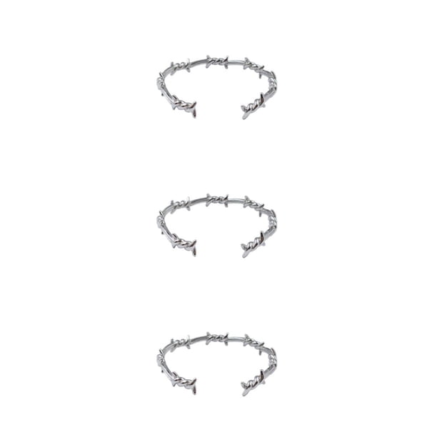 Sonducket Brazaletes duraderos y elegantes, accesorios para cualquier ocasión, brazalete, amplia aplicación, idea de regalo, plata Type1 NO1