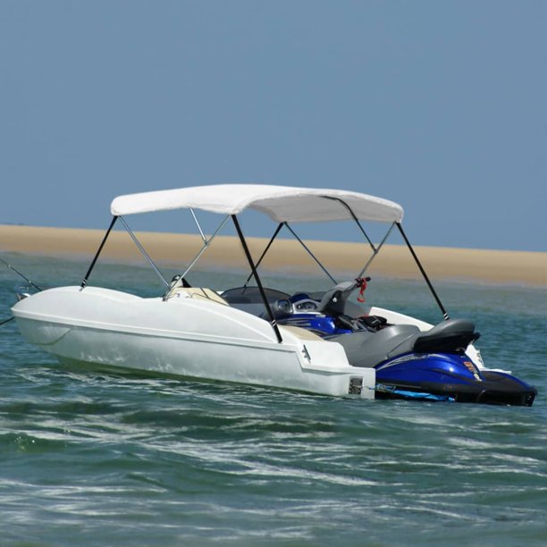 Greensen 3 Bow Bimini Top Boat Cover White,Includes ...