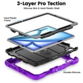 thumbnail image 4 of XYX for iPad Air 11 inch (2026 M4/2025 M3/2024 M2) Case, 3in1 Heavy Duty Shockproof Tablet Case with Stand, Shoulder Strap, Purple, 4 of 7