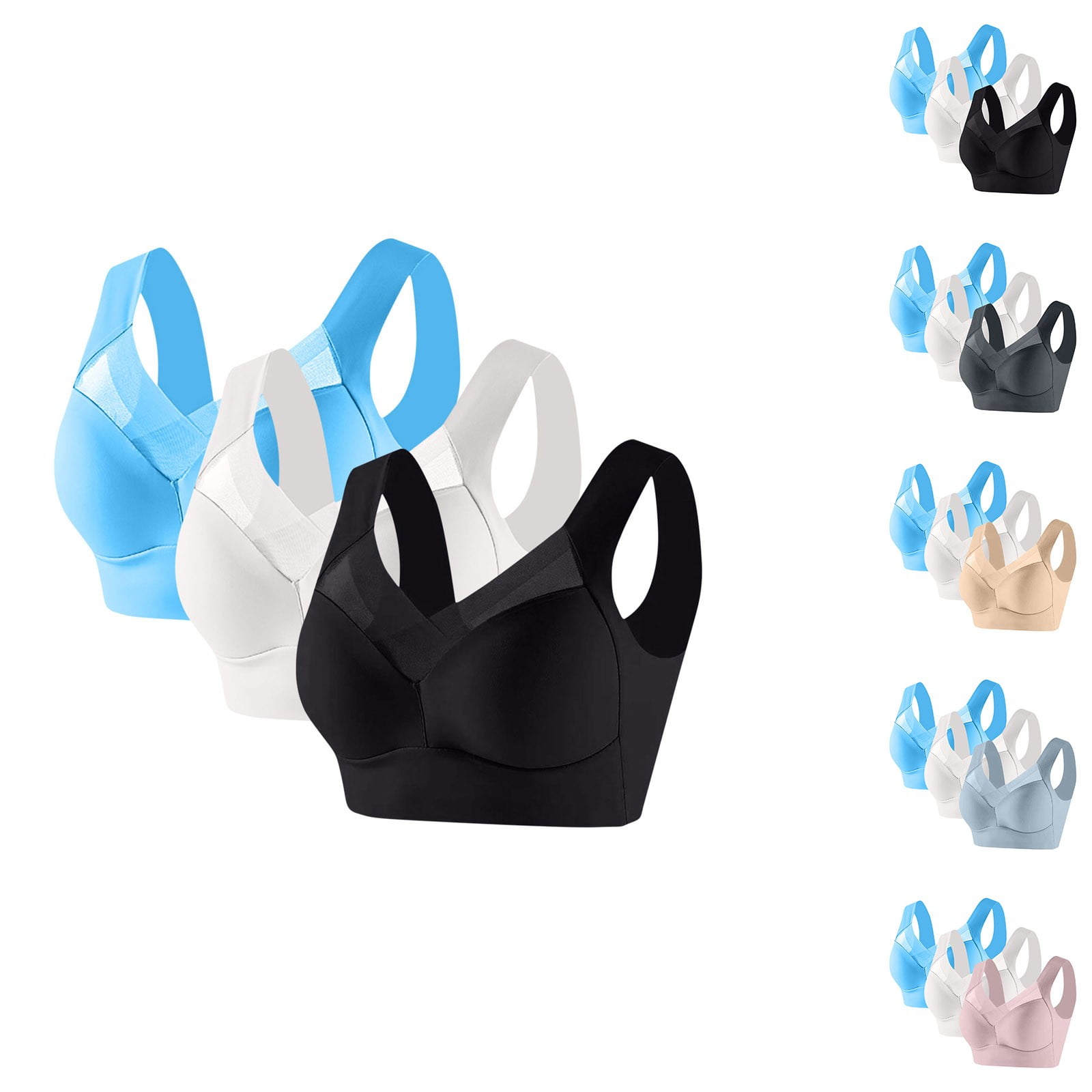 3 Pack Women's Wireless Nursing Bra Breastfeeding Bra No Underwire Maternity Yoga Bra Pullover Style Breathable Soft Support for Postpartum Daily Wear | TruBelle,Pink XL