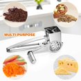 thumbnail image 4 of Rotary Cheese Grater  Stainless Steel Cheese Shredder Slicer Handheld Rotary Cheese Cutter Slicer Shredder for Vegetables  Parmesan  Chocolate  Nuts - by, 4 of 9