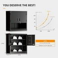 thumbnail image 3 of INTERGREAT Metal Wall Cabinet, Locking Wall Cabinets with Doors and Adjustable Shelves, 32" W x 31" H Wall Mounted Storage Cabinet for Garage, Warehouse, Bathroom, Kitchen, Black, 3 of 17