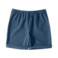 thumbnail image 4 of Krdevn Boys Solid Color Corduroy Shorts, Relax Fit Mid Thigh No Rear Pocket Daily Summer Bottoms,Navy, 4 of 5