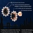 thumbnail image 2 of Gem Stone King 2.92 Ct Oval Black Sapphire 18K Rose Gold Plated Silver Earrings, 2 of 6