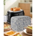 thumbnail image 4 of Blue Flowers Toaster Cover 2 Slice, Small Kitchen Appliance Covers, Retro Rustic Botanical Floral Leaves Vines Toaster Oven Cover with Loop, Bread Machine Cover Polyester Dust Cover Protection, 4 of 4