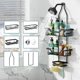 thumbnail image 3 of Organizador de baño de metal de 3 niveles con ganchos for colocar sobre el cabezal de la ducha. Sin necesidad de taladrar., 3 of 6