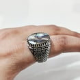 thumbnail image 5 of Abalone Shell Ring, Natural Flat Abalone Shell, Gents Ring, Silver Jewelry, 925 Silver Ring, Birthday Gift, Heavy Mens Ring, Arabic Design, Ottoman Style Ring, Christmas, Turkey Mens Signet Ring, 5 of 7