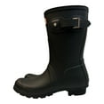 thumbnail image 4 of Hunter Women's Original Short Pull-On Waterproof Rubber Rain Boots (Black, 7), 4 of 7