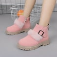 thumbnail image 5 of HAOTAGS Toddler Girls Boots, Lace-Up Side Zipper School Slip-Resistant Shoes Pink 13 Little Kids, 5 of 5