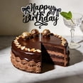 thumbnail image 4 of Decoración de tartas con lazo negro en forma de ballena, tema de feliz cumpleaños, 4 of 4