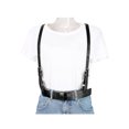 thumbnail image 6 of INSPIRE CHIC Unisex Vintage PU Leather Y Back Suspenders Adjustable Holes Belts for Women Men 27.17-33.07" Black, 6 of 7