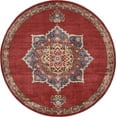 thumbnail image 2 of Rugs.com Eden Collection Rug – 8 Ft Round Burgundy Medium Rug Perfect For Kitchens, Dining Rooms, 2 of 9