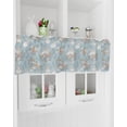thumbnail image 4 of Easter Decor Valances Kitchen Curtains for Windows, Easter Bunny Rabbits Vintage Flowers Spring Holiday Rod Pocket Valances Blue Short Curtains for Bedroom/Living Room,54" X 18" -1 Panel, 4 of 6