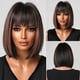 thumbnail image 1 of Pelucas sintéticas cortas y rectas con flequillo para mujeres negras, cabello Bob para Cosplay diario, peinado Bobo, resistente al calor, 1 of 4