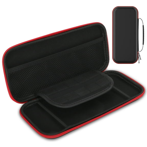 TSV Carrying Case Fit for Nintendo Switch/OLED, Portable Hard EVA Protective Bag, Travel Pouch with 10 Game Card Slots