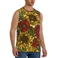 thumbnail image 2 of Uemuo Sunflower Pattern Men's Sleeveless T-Shirt,Muscle Athletic Tank Top, Moisture-wicking Quick-dry Breathable Classic Tee Top for Gym Run Outdoor Sports-X-Large, 2 of 8