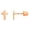 Rose Gold, variant on Little Solid Gold 14k Cross Stud Earrings