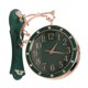 thumbnail image 3 of Reloj de pared de doble cara, regalo para cocina, silencioso, estilo rústico, colgante Verde, 3 of 9