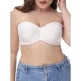 thumbnail image 1 of Labymos Women Strapless Bra Plus Size Invisible Convertible Bandeau Bras, 1 of 7