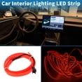 thumbnail image 3 of Cuerda de luz LED EL de 1m Unique Bargains Cable de luz de neón flexible para decoración interior de automóviles Controlador de cableado (12v) Rojo, 3 of 7