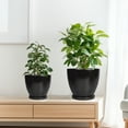 thumbnail image 5 of Ordivic Ceramic Plant Pots - 10+8+6 Inch Modern Round Planters for Indoor Outdoor with Drainage Holes and Plant Saucers, Room Patio House Office Decor, Gardening Gifts, 5 of 8