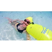 New Wave Swim Bubble by New Wave Swim Buoy for Open Water Swimmers and Triathletes - Swim Safer with New Wave While Swimming Outdoors with This Safety Swim Buoy Tow Float (Fluo Green)