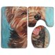 thumbnail image 1 of ABPHQTO Perro lindo de la lengua Juego de alfombras de baño de 3 piezas Alfombra de baño Alfombra de contorno y tapa de inodoro, 1 of 2