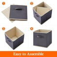 thumbnail image 2 of Cubos de almacenamiento Lifewit, 12 paquetes de 28 x 28 x 28 cm, tela gris, 2 of 7