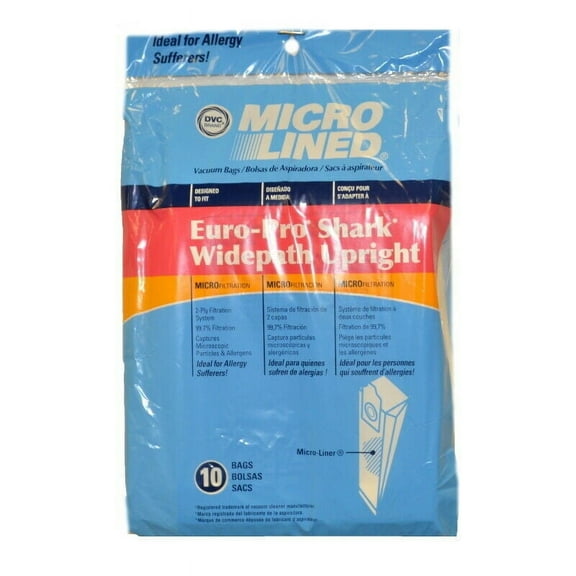 Euro-Pro Shark Widepath Micro Allergen Vacuum Cleaner Bags by DVC Made in USA [ 70 Bags ]