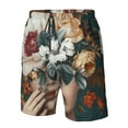thumbnail image 4 of Fuzoiu Floral Head Dreamscape Print Men's Beach Shorts,Men's Swim Trunks,Quick Dry Board Shorts with Pockets,Men's Bathing Suits for Surfing, Running, and Casual Wear-X-Large, 4 of 6