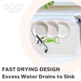thumbnail image 4 of Dish Drain Board and Drying Rack Tray for Kitchen Counter, Plastic Drainboard with Raised Ridges, 12.75 x 17.25 inches - White, 4 of 13