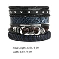 thumbnail image 4 of Bracelet Attaches Cheveux Réglables Bracelets en Cuir Tendance pour Hommes et Femmes 4 Pcs, 4 of 6