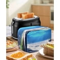 thumbnail image 5 of Fsddascl Ocean Summer Toaster Cover 2 Slice, Small Kitchen Appliance Covers, Underwater Sunlight Rock Beach Sand Toaster Oven Cover with Loop, Bread Machine Cover Polyester Dust Cover Protection, 5 of 5