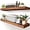 Walnut, variant on 2 Pc Natural Pine Wooden Floating Shelves Wall Mounted; Tablette Flottante Murale; Wall Shelves for Living Room, Bathroom, Kitchen and Bedroom Bookshelf (Honey Oak, 16)