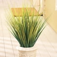 thumbnail image 2 of Collections Etc Decorative Grass Bushes - Set Of 3, Yellow Green, 2 of 2
