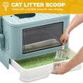 thumbnail image 5 of DEXTRUS Large Enclosed Cat Litter Box with Lid, Drawer Type, Easy to Clean, Includes Litter Scoop, Blue, 5 of 6