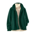 thumbnail image 4 of SDNall Women's Casual Long Sleeve Jacket, Faux Fleece, Stand Collar, Pockets, Winter Warmth, 4 of 8