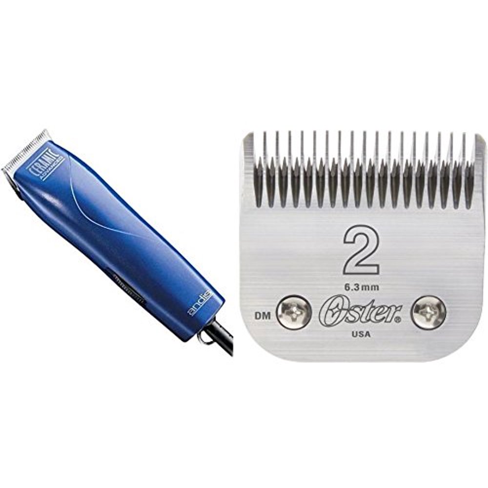 Andis Pro Ceramic Hair Clipper 21490 MBG2 Blue + Detachable Oster Blade