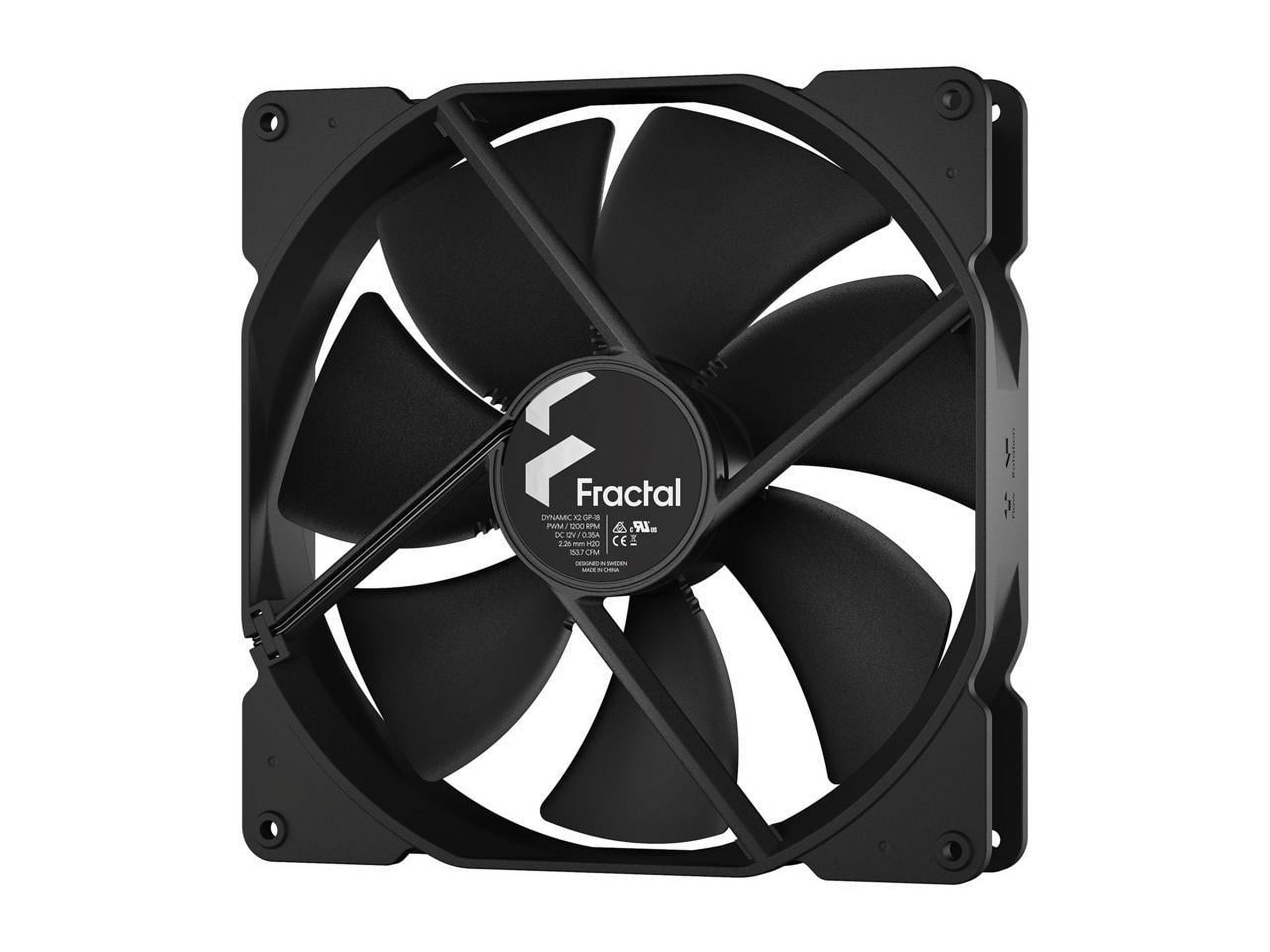 Ventola PC Fractal Design Dynamic X2 GP-18 180mm PWM - Ottimizzata Per Radiator, Cuscinetto LLS