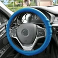 thumbnail image 3 of FH Group Universal Fit Silicone Steering Wheel Cover Grip Marks w/ Blue Dash Mat Blue for Auto FH3003BLUE-FH3011BLUE, 3 of 5