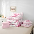 thumbnail image 6 of Castle Fairy Monogrammed Letter 7-Piece Twin Bedding Sets for Kids,Bow Alphabet Bedding Comforter Set,Dreamy Princess Breathable Sheet Sets,Super Cozy Room Decor, 6 of 8