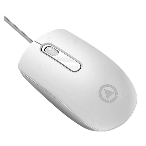 Ratón con cable Escritorio agravado 1200DPI Rueda de pequeña escala Versión de sonido para juegos de PC blanco jinwen Ratón con cable