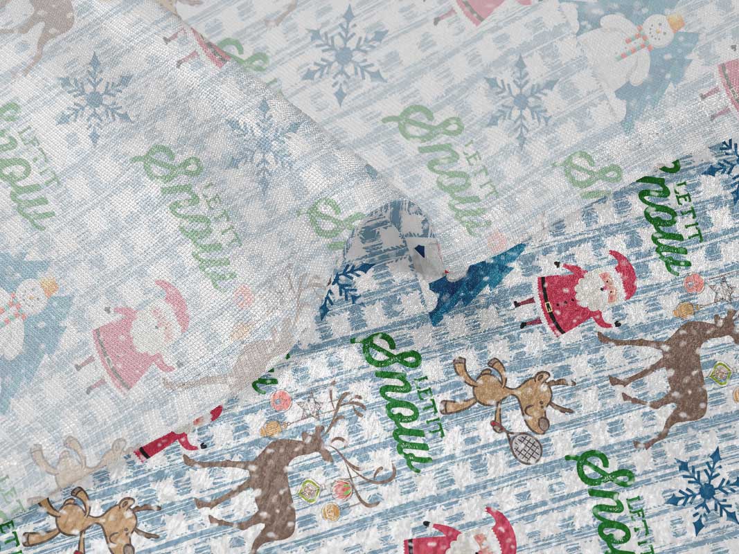 oneOone Velvet Grayish Blue Fabric Christmas Christmas Dress Material Fabric Print Fabric By The Yard 58 Inch Wide
